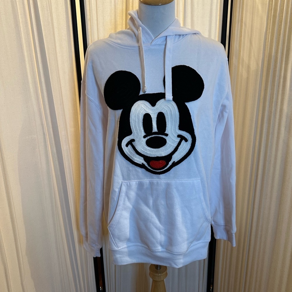 Disney Oversized Black and White Graphic Hoodie